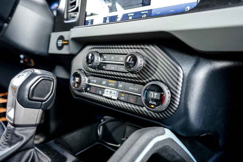 21 Offroad AC / Radio Control Dash Trim ABS Overlay - 2021+ Bronco - StickerFab