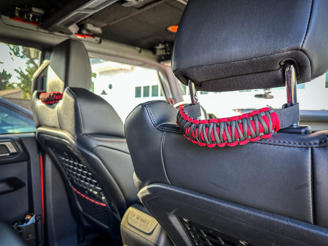 21 Offroad Headrest Paracord Wrapped Grab Handles (Pair) - 2021+ Bronco 2 / 4 Door - StickerFab