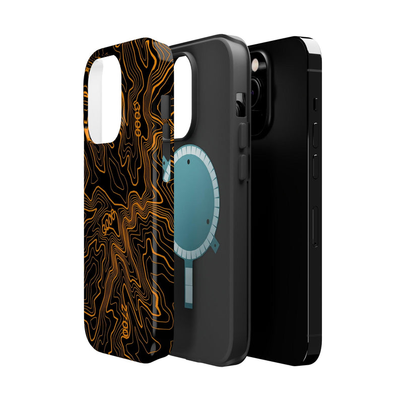 iPhone Magsafe Case - Badlands Topographic Design - StickerFab