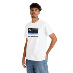 6th Gen Thin Blue Line Made in America Shirt - StickerFab