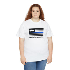 6th Gen Thin Blue Line Made in America Shirt - StickerFab