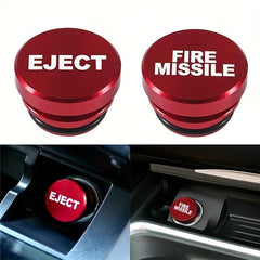 OSD Aluminum Car Cigarette Lighter Button - FIRE MISSILE EJECT PANIC - Universal - StickerFab