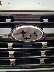 3D Carbon Fiber Emblem Overlays fits 2023+ Subaru Ascent - StickerFab