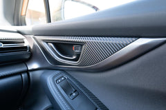3D Carbon Interior Door Handle Trim Overlay Part 1 - 2022+ Subaru WRX - StickerFab