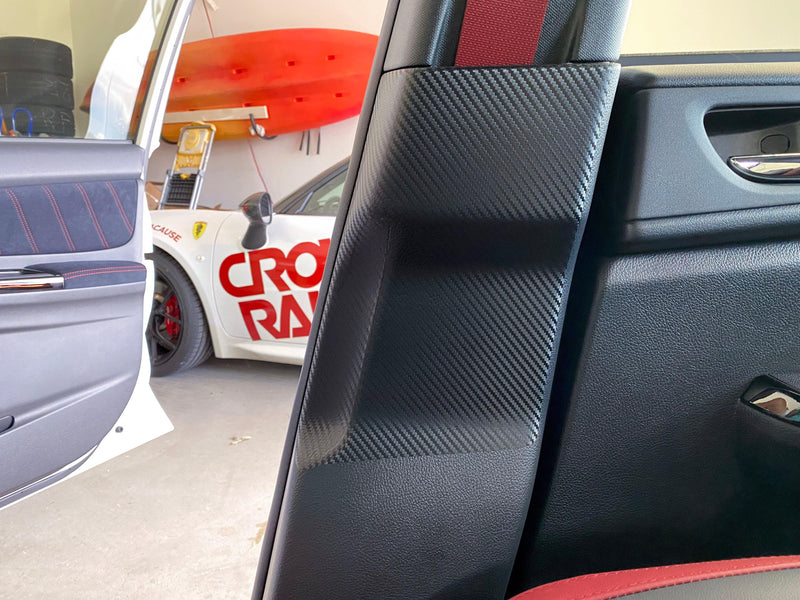 3D Carbon Seatbelt / Pillar Panel Protection Kit (Scuff Guard) - 2015-2021 WRX / STI - StickerFab