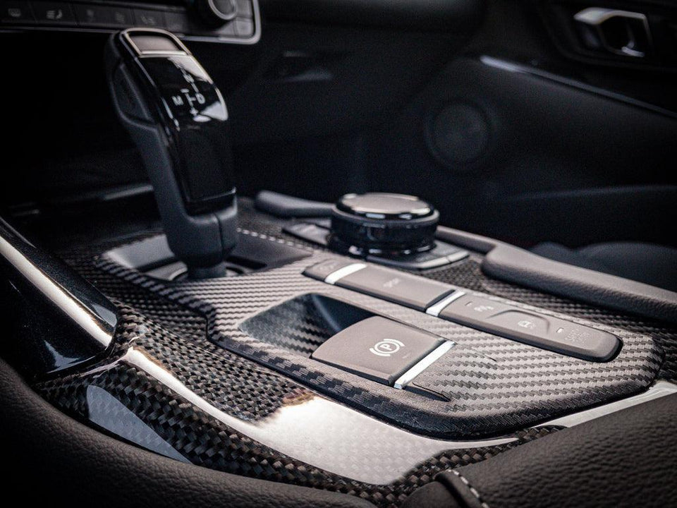 3D Carbon Shifter Trim Panel Overlay - 2020+ Supra - StickerFab