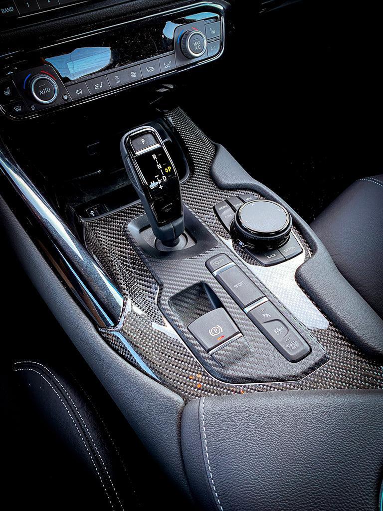 3D Carbon Shifter Trim Panel Overlay - 2020+ Supra - StickerFab