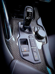 3D Carbon Shifter Trim Panel Overlay - 2020+ Supra - StickerFab