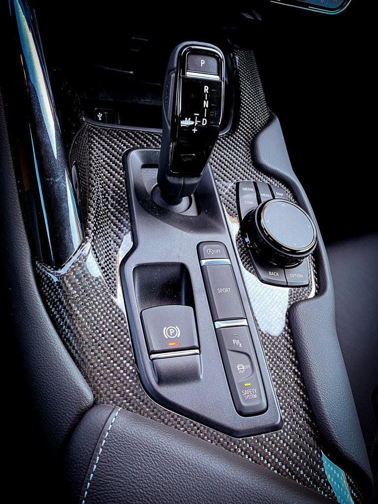 3D Carbon Shifter Trim Panel Overlay - 2020+ Supra - StickerFab