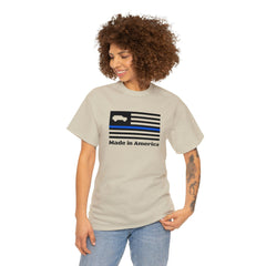 6th Gen Thin Blue Line Made in America Shirt - StickerFab