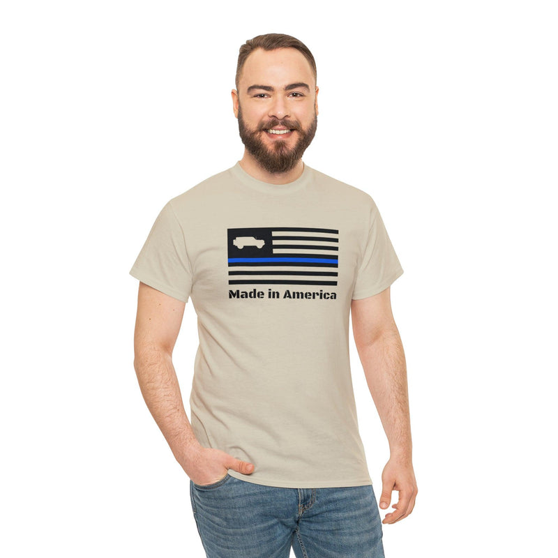 6th Gen Thin Blue Line Made in America Shirt - StickerFab