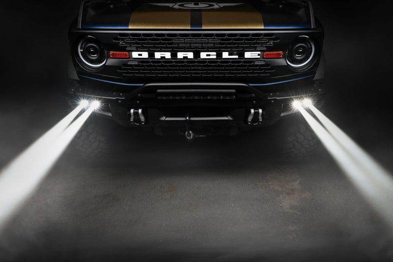 Oracle Laser + LED Auxiliary Fog Light Kit for HD OEM Modular Steel Bumper - 2021+ Bronco - StickerFab