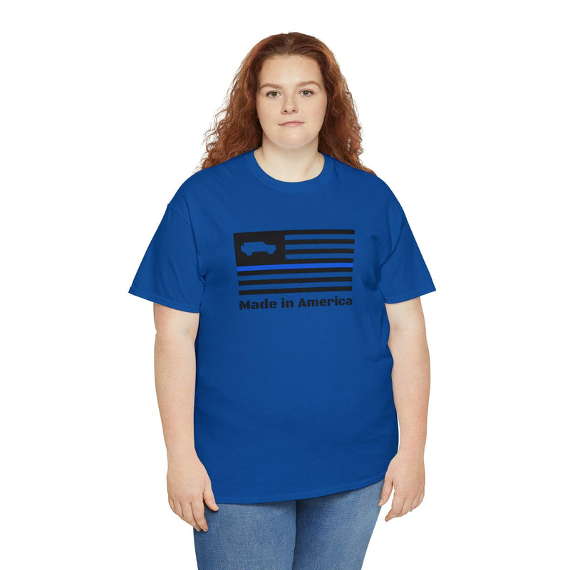 6th Gen Thin Blue Line Made in America Shirt - StickerFab