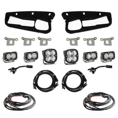 Baja Designs Squadron Pro / Dual S2 Sport Triple Bumper Fog Light Kit - 2021+ Bronco (HD Modular Bumper) - StickerFab