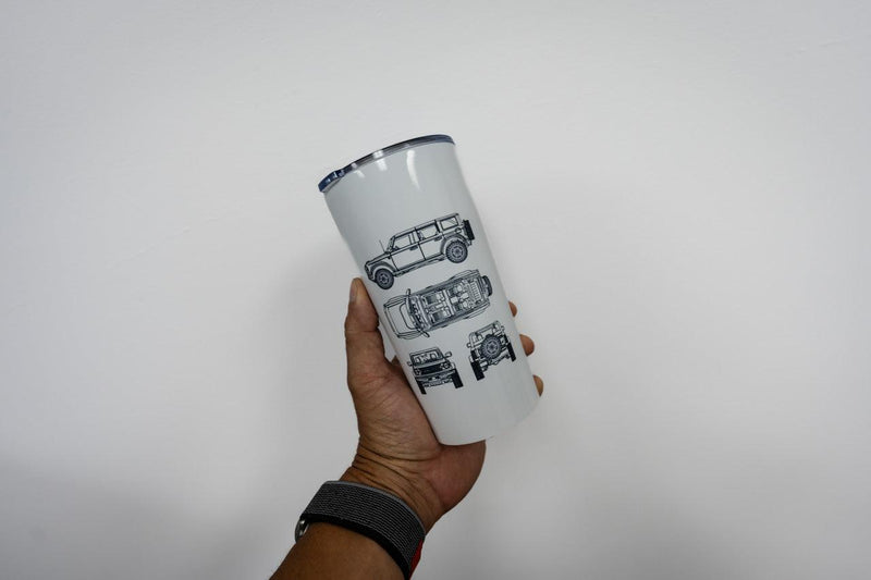 6th Gen Blueprint Tumbler 20oz - StickerFab