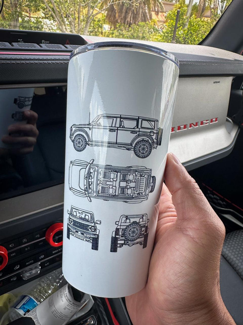 6th Gen Blueprint Tumbler 20oz - StickerFab