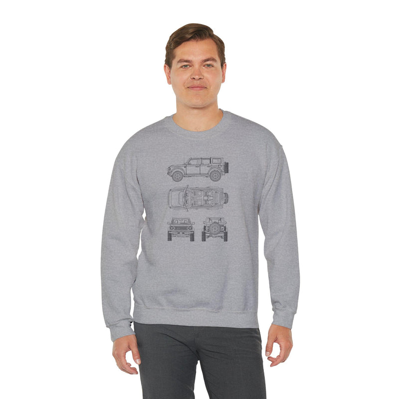 6th Gen Blueprints Sweatshirt - StickerFab