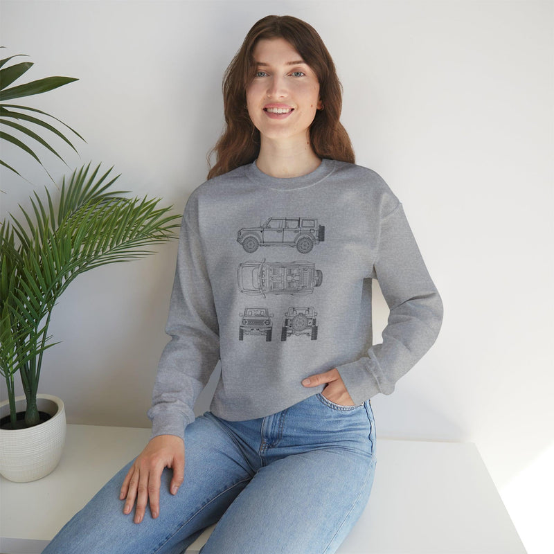 6th Gen Blueprints Sweatshirt - StickerFab