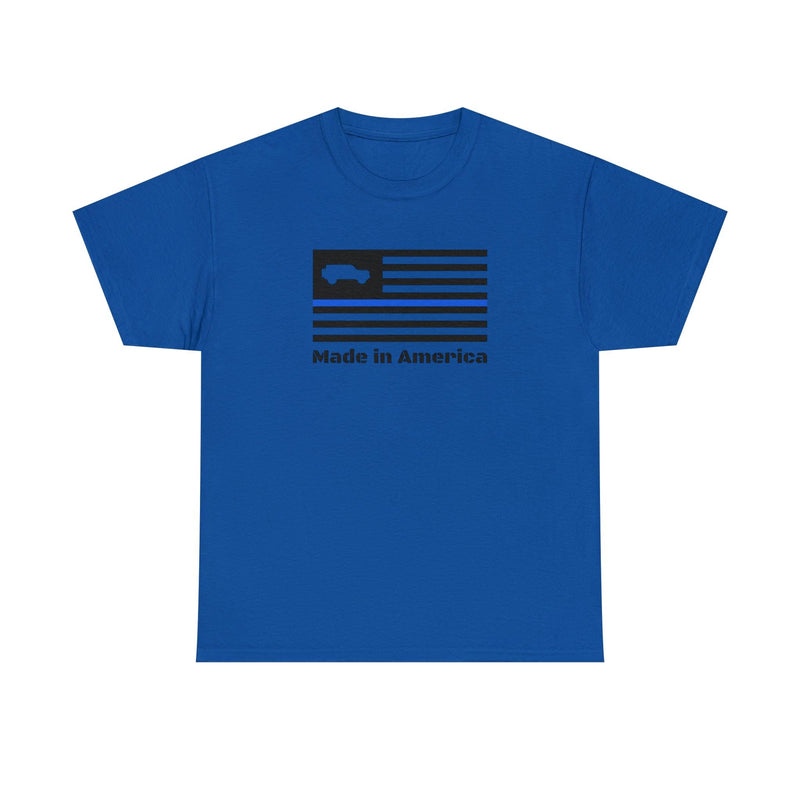 6th Gen Thin Blue Line Made in America Shirt - StickerFab