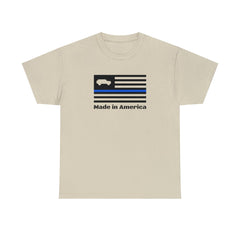 6th Gen Thin Blue Line Made in America Shirt - StickerFab