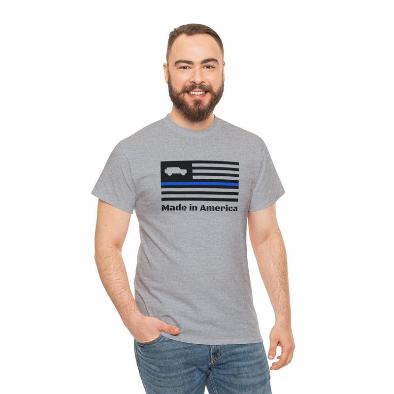 6th Gen Thin Blue Line Made in America Shirt - StickerFab