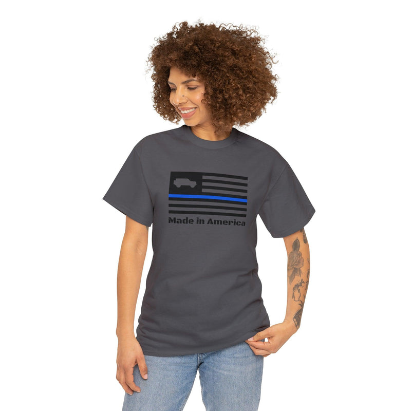 6th Gen Thin Blue Line Made in America Shirt - StickerFab