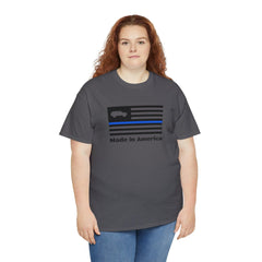 6th Gen Thin Blue Line Made in America Shirt - StickerFab