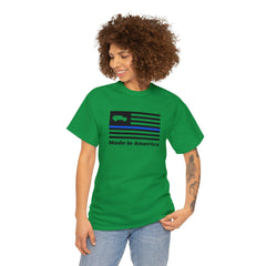 6th Gen Thin Blue Line Made in America Shirt - StickerFab