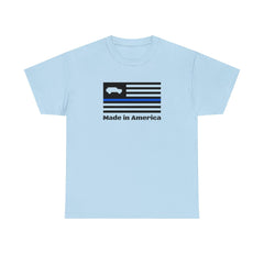 6th Gen Thin Blue Line Made in America Shirt - StickerFab