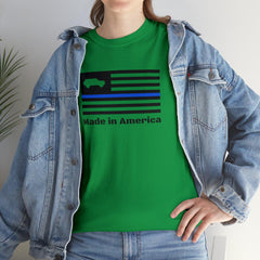 6th Gen Thin Blue Line Made in America Shirt - StickerFab