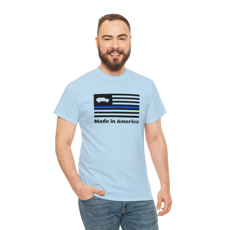 6th Gen Thin Blue Line Made in America Shirt - StickerFab