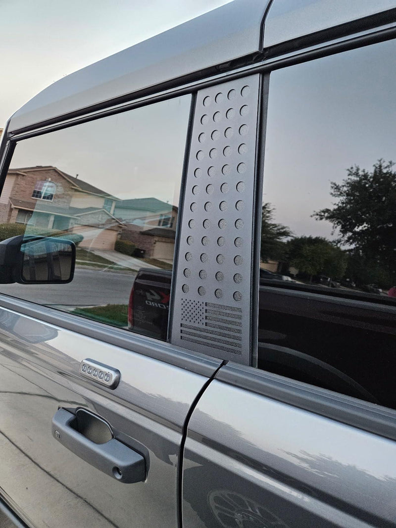 OSD Aluminum Trim Pillar Covers - 2021+ Bronco 4 Door - StickerFab