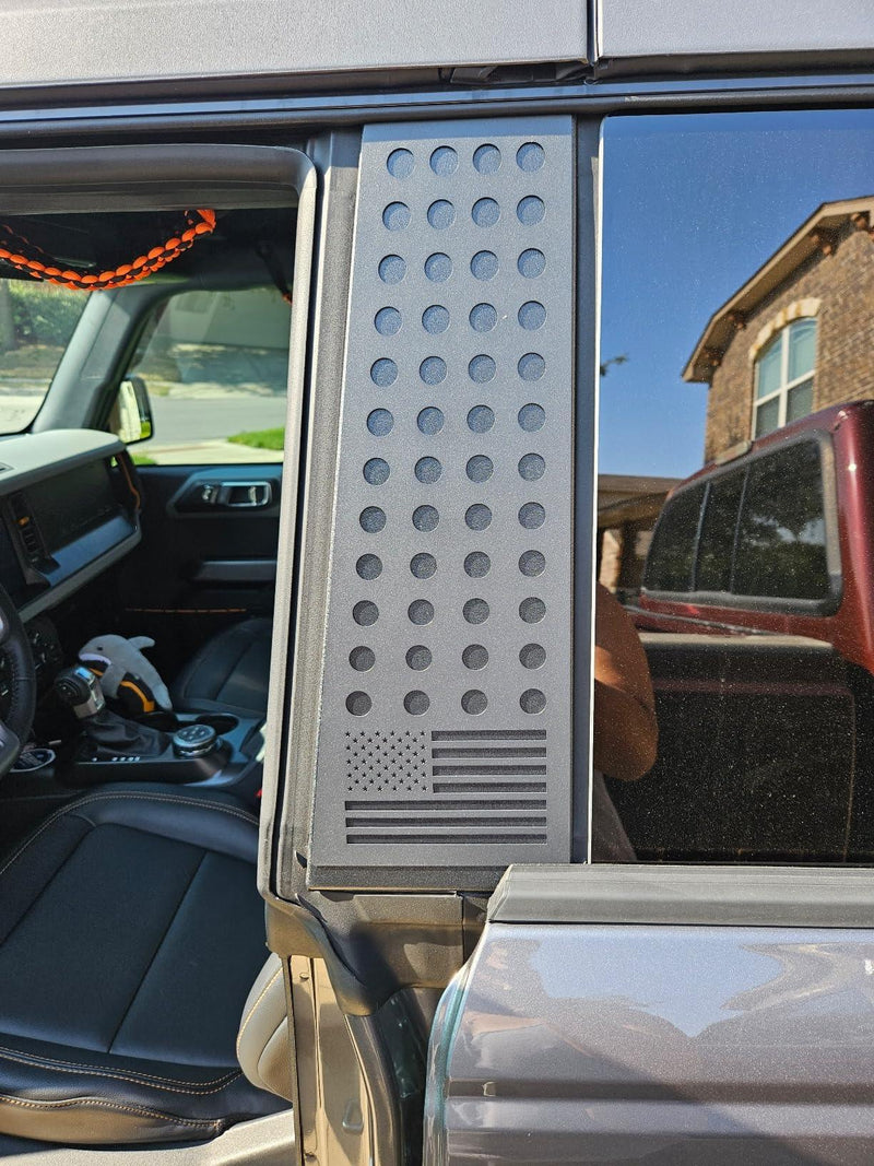 OSD Aluminum Trim Pillar Covers - 2021+ Bronco 4 Door - StickerFab