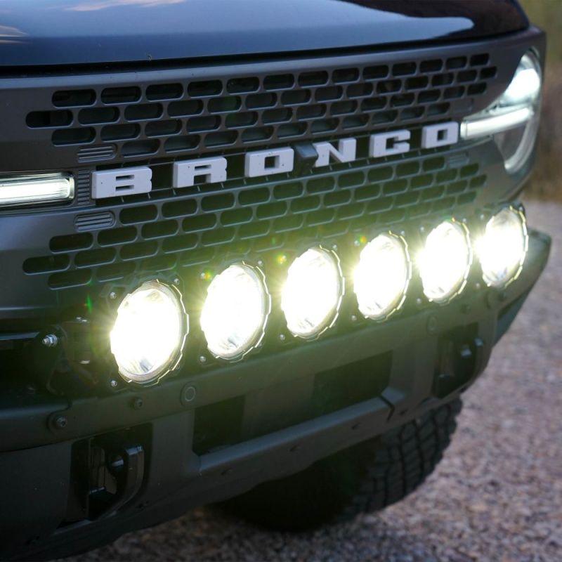 KC HiLiTES Bumper Gravity Titan LED Light Bar (White / Amber) - 2021+ Bronco HD Modular Buper - StickerFab