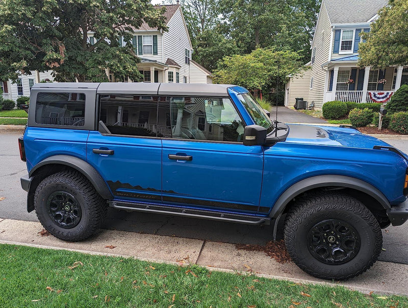 OSD Gloss Black Trim Pillar Overlays - 2021+ Bronco 4 Door - StickerFab