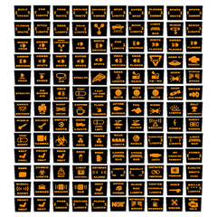 Printed Series Auxiliary Switch Labels (Upfitter) - 2017-2020 F-150 Raptor, 2017-2022 F-250 / F-350 Super Duty / 2024+ Grenadier - StickerFab