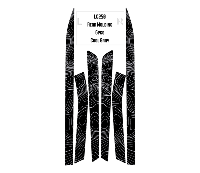 Topographic Rear Trim Overlays (6pcs) - 2024+ Land Cruiser / GX 550