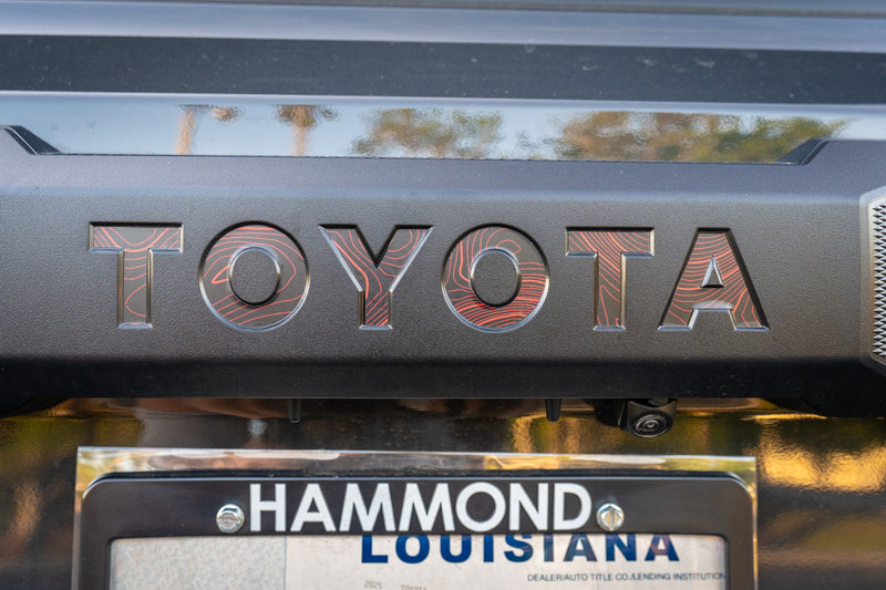 TOYOTA Topographic Rear Tailgate Emblem Overlays - 2025+ 4Runner