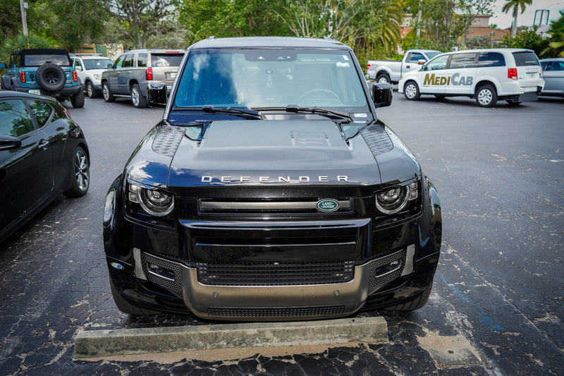 Defender 110 Hood / Bonnet Decal Overlay (Matte Black) - 2020+ Land Rover Defender 110