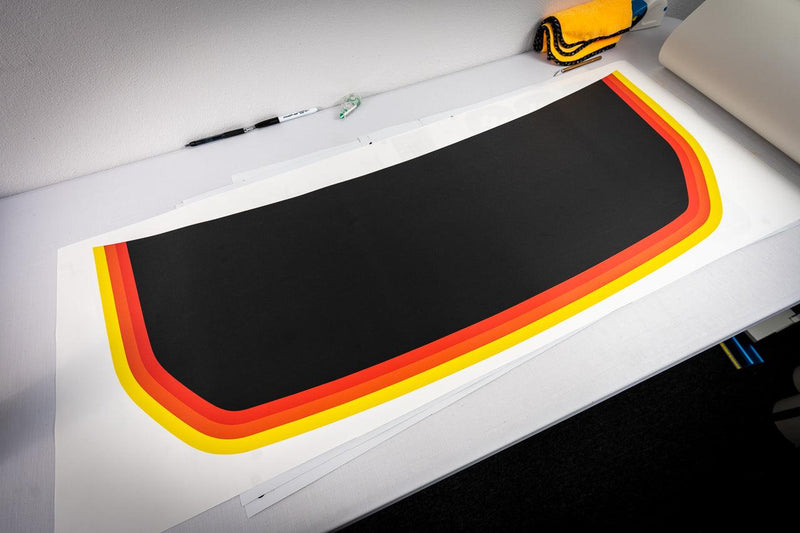 Retro Stripes Hood Overlay (Matte or Gloss) - 2021+ Bronco - StickerFab