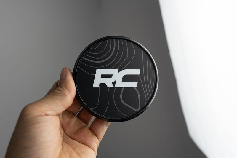 RC 3.5" Black Series Topo Round Cover Overlays - Universal - StickerFab