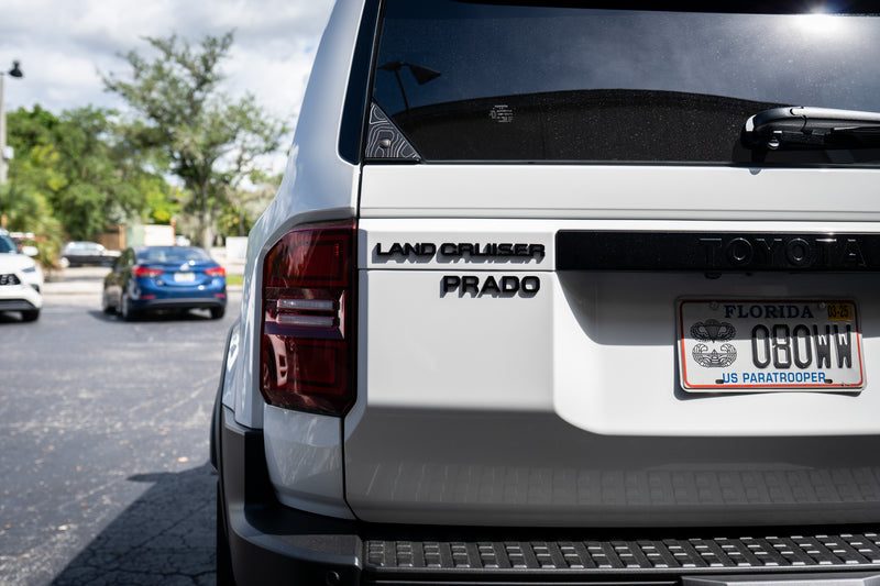 "PRADO" LC 250 Acrylic Laser Series Tailgate Badge - 2024+ Land Cruiser