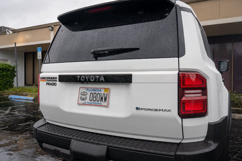 "TOYOTA" Topo Rear Tailgate Emblem Overlays - 2024+ Land Cruiser