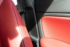 3D Carbon Fiber Seatbelt Trim Protector - 2023+ Integra / 2022+ Civic - StickerFab