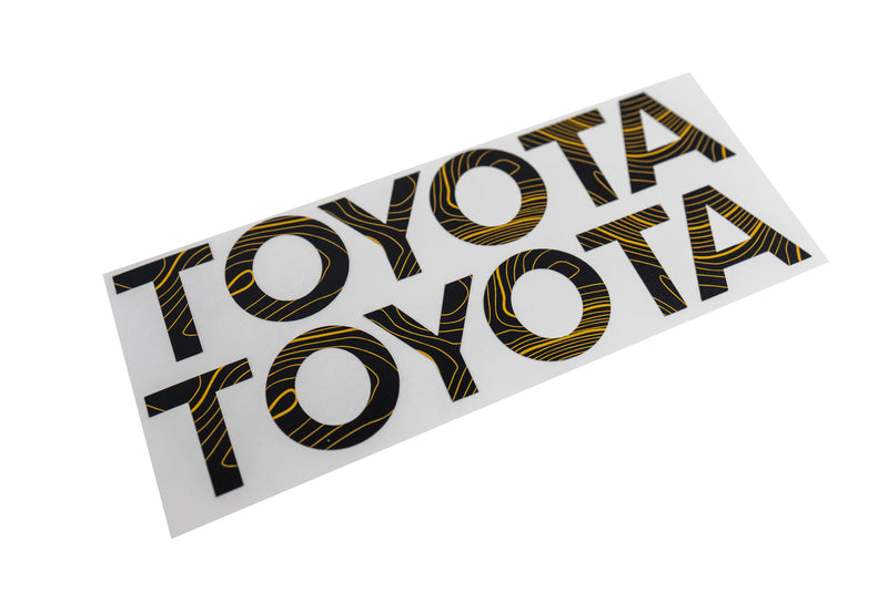 "TOYOTA" Topo Rear Tailgate Emblem Overlays - 2024+ Land Cruiser