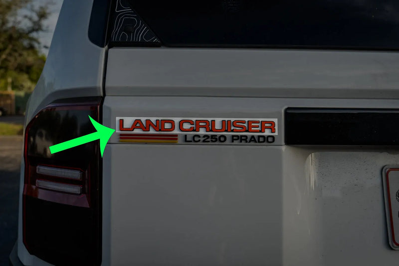 "Land Cruiser" Rear Tailgate Emblem Overlays - 2024+ Land Cruiser