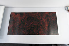 Topographic Map Premium Print Vinyl Rolls (3' or 6') - Matte Finish