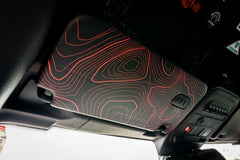 Topo Interior Sun Visor Overlays (Printed Series) - 2021+ Bronco (NO Homelink) - StickerFab