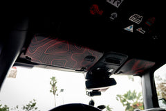 Topo Interior Sun Visor Overlays (Printed Series) - 2021+ Bronco (NO Homelink) - StickerFab