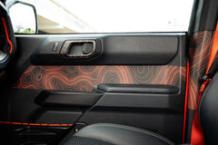 Topo Interior Door Handle Overlays - 2021+ Bronco - StickerFab